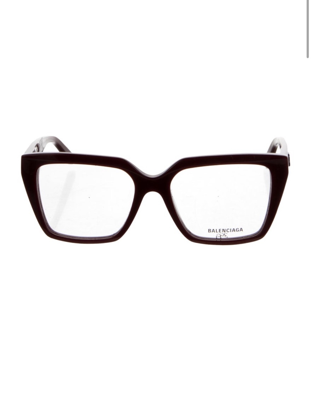Balenciaga Women's Black Oversized Square Optical Frames